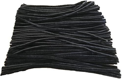 Kids B Crafty 250 Black Pipe Cleaners For Craft 30cm X 6mm Long Black Pipecleaners Chenille Crafts Stems Twistable
