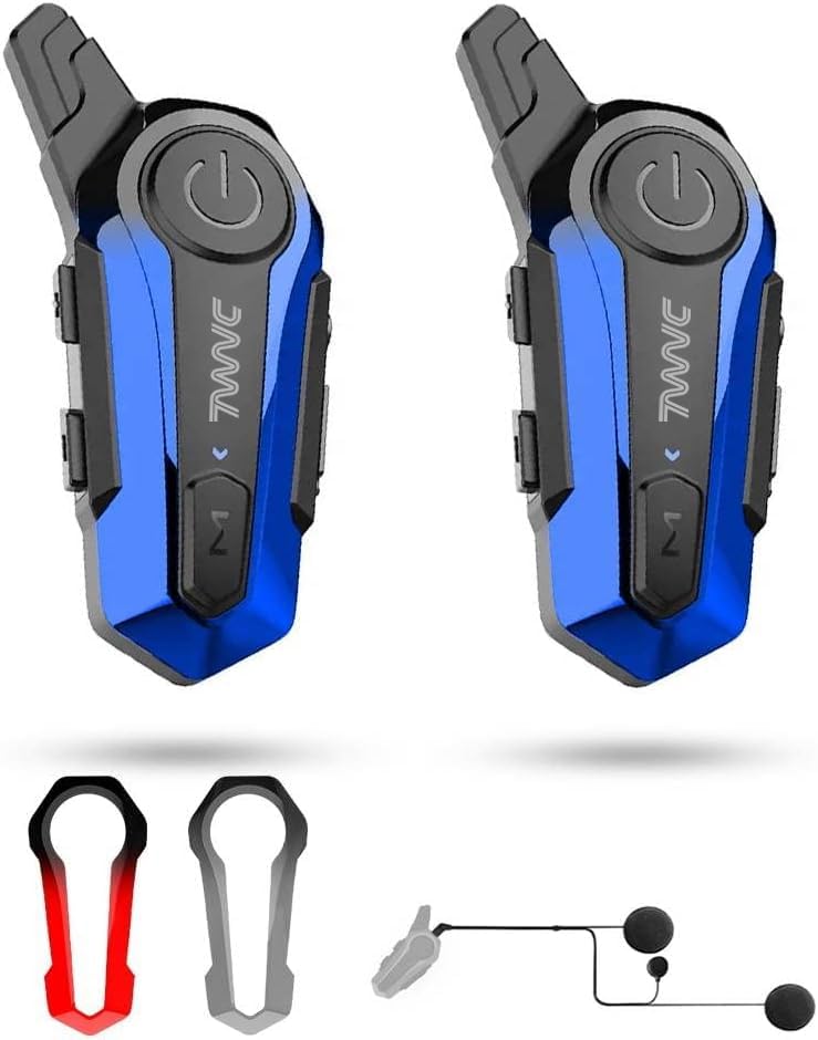 Auriculares Bluetooth para casco de motocicleta de 2 piezas para intercomunicacion a 1000m