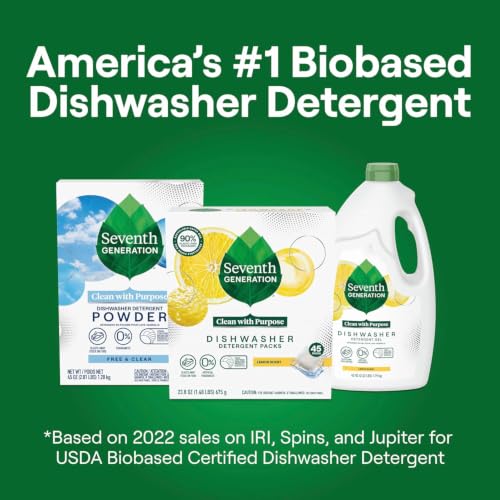 Seventh Generation Dishwasher Detergent Packs, Lemon, 45 Count, Pack of 2 - image 5