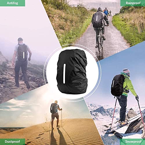 GUKOY Rain Cover for Backpacks with Reflective Strips (16-70L), Waterproof Backpack Update Adjustable Non-Slip Cross Straps, Rainproof Snowproof Dustproof Anti-Frost Covers - Image 7