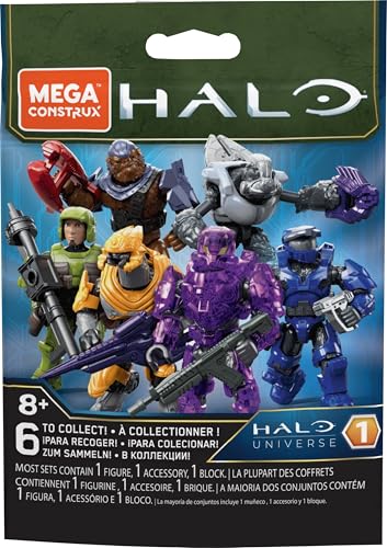 MEGA Halo Action Figures Building Toys Set, Universe Figure Collection Series 3 with Poseable Characters and Accessories, Gift Ideas, Sold Separately