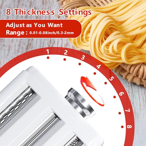 image for NEWSETS Pasta Maker Attachment for Kitchenaid/ Cuisinart Mixers, Noodl