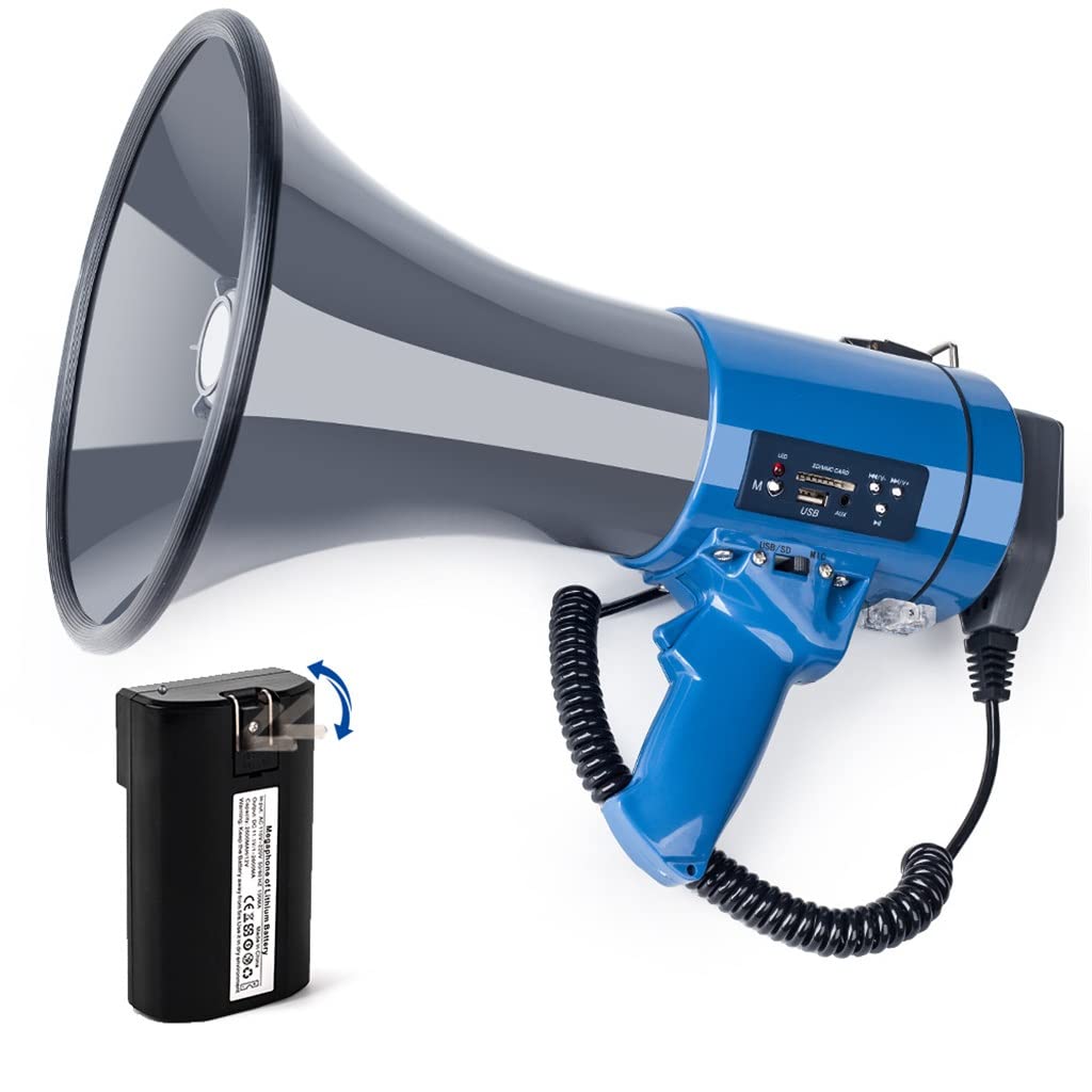 FZZDP Outdoor Handheld Megaphone Speaker Recordable Loudspeaker