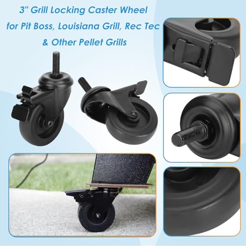 Image of 74064 Locking Caster Wheels for Pit Boss Replacement Wheels