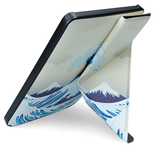 kwmobile hoes compatibel met Kobo Nia - Hoesje voor ereader in blauw/wit/beige - Image 6