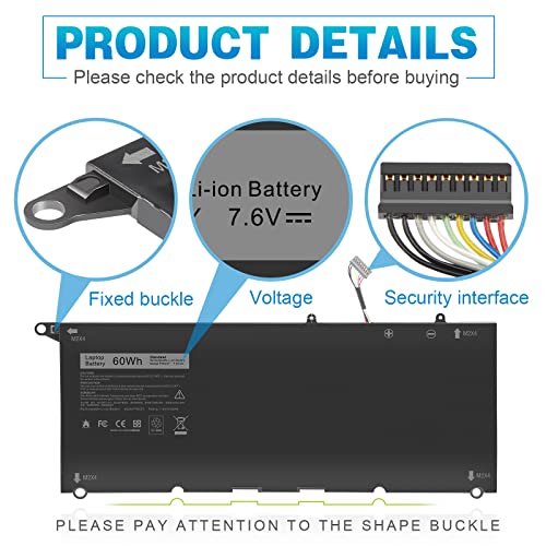 Image of ASUNCELL 60Wh PW23Y Battery for Dell XPS 13 9360 13-9360-D1605G 13-9360-D1605T 13-9360-D1609 13-9360-D1609G 13-9360-D1705G Series 0RNP72 0TP1GT 0PW23Y