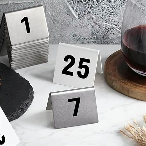 Tarjetas Numeradas de Acero Inoxidable con Acabado Premium para Hostelería 5