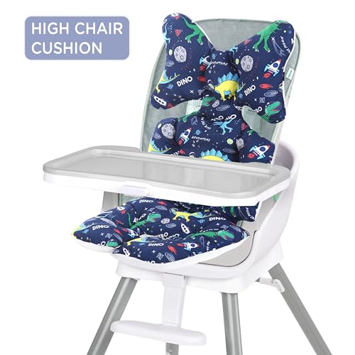 Image of Motherly Baby Stroller Seat Cushion | Reversible and Universal Fit Pad for Strollers, High Chairs, Car Seats & Rockers | Soft, Breathable Pram Liner with Secure Straps & Safety Belt Slot