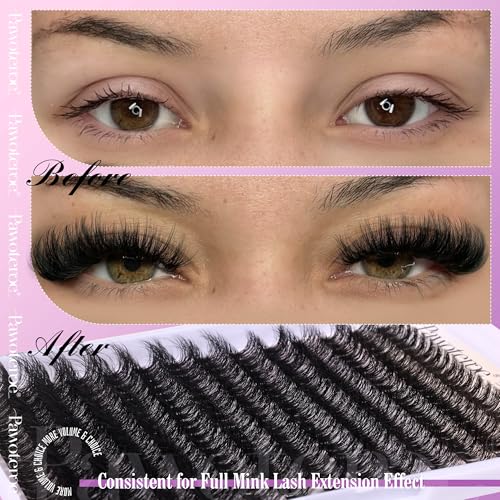 Image of Pawotence Lash Extension Kit DIY Individual Lash Clusters Kit Full 50D with Lash Bond and Seal and Lash Applicator, 9-16mm Clusters Eyelash Extension Kit at Home (Full 50D, 9-16mm, Kit)