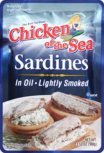 Chicken of the Sea Lightly Smoked Sardines in Oil, 3.53 Ounce Pouch -- 36 per case.