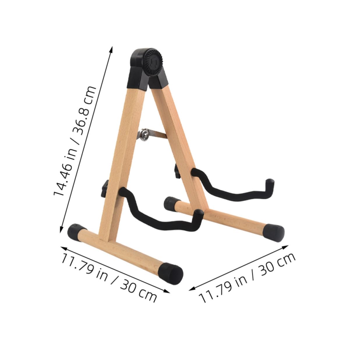 Mikikit Soporte para Guitarra Acústica Madera Marrón Estructura Plegable en Forma , Estable y Resistente para Músicos Ukulele y Violín