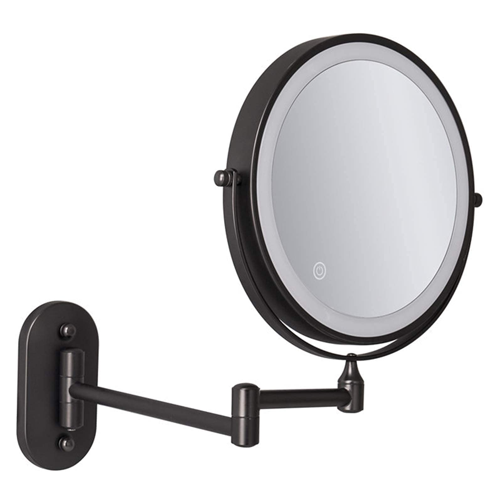 Miroir de salle de bain mural à double face pour maquillage de précision