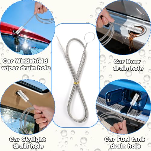 Image of Ixiaoyoo 11 Pcs Cleaning Brushes Set, 8 Inch + 60 Inch Cleaner Brushes | White Nylon Brushes Kit for Bottles, Tumbler, Sippy Cups, Pet Waterers, Drinking Straws, Pipes, Sink Drain, Fish Tank, Hose
