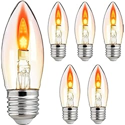 Amazon Lamparas Vela DZ Aimier Led E27 Luz Calida,Bombillas Vela 4W,Estilo Vintage,con Forma de Vela,luz Blanca Cálida,6 Paquete