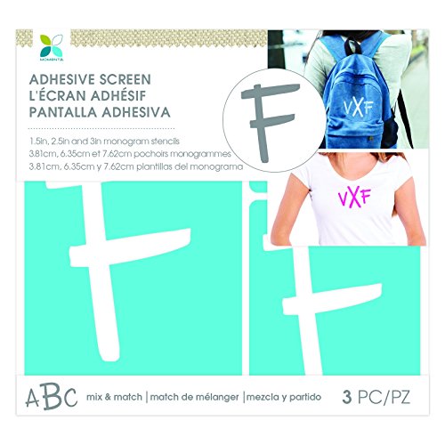 Momenta F Fun Font Monogram Screen Stencil, Blue