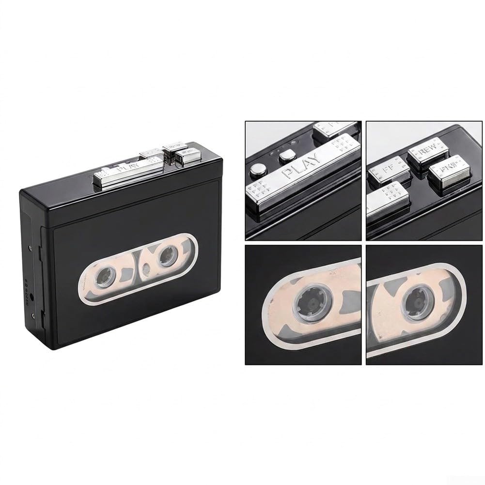 Grabadora de casete retro con grabación USB