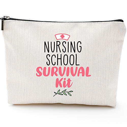 Nursing Survival Kit-Nurse Gifts,Nursing Student Gifts for Women,Nurse Practitioner Gifts,Best Nurse Ever, Waterproof Cosmetic Bag