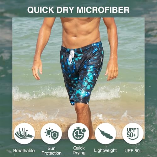 Image of Kanu Surf Men's Big Viper Extended Size Stripe Swim Trunk