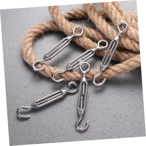 Set de 5 tensores para cable de acero inoxidable 304 M5 con gancho y ojo para cable de cerca, carpa y sombra miniatura 5