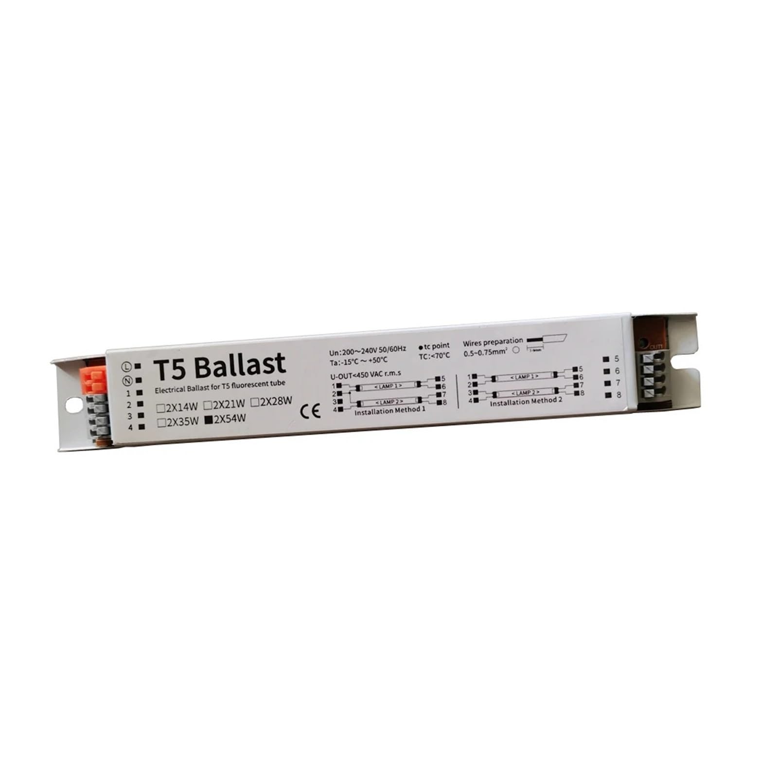 Electronic Ballast for Fluorescent， 1pc T5 2X54W 54W 220V-240V 50/60HZ Fluorescent Lamp Instant Start Electronic Ballast
