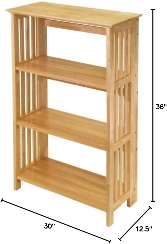 Miniatura 2 de Estantería de madera de pino Mission (Natural, 36)