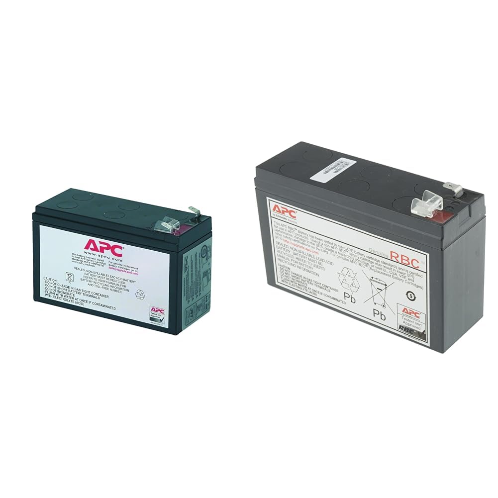 APC RBC17 - Batterie de Remplacement pour Onduleur APC BE700G-FR, BK650EI & APCRBC106 - Batterie de Remplacement pour APC Back-UPS 400VA
