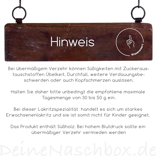 Deine Naschbox | Zuckerfreie Lakritz 5 Sorten Mix | 1kg Naschbox | XXL Großpackung für Party, Candybar & als Geschenk | Gelatinefrei | Aromatisch