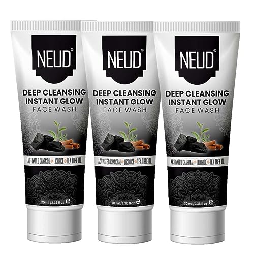 Image of NEUD Deep Cleansing Instant Glow Face Wash for Men and Women - 3 Packs (70ml Each)