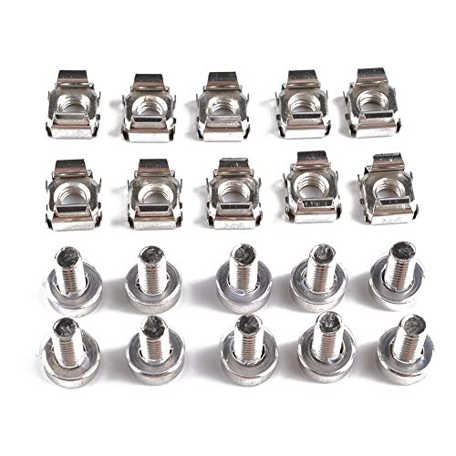 BEESCLOVER Auto Cage Nuts M5 + Bolts M5x16 A1824 10PCS