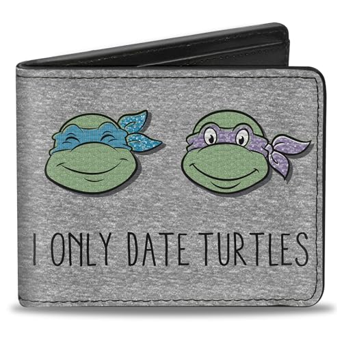 Buckle-Down Nickelodeon Wallet, Bifold, Teenage Mutant Ninja Turtles I Only Date Turtles Expressions, Vegan Leather