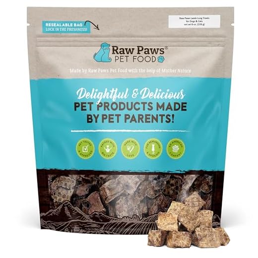 Raw Paws Lamb Lung Treats for Dogs (8-Ounce) - Packed in USA - Free Range Dehydrated Lamb for Dogs - Crunchy Natural Bites - Dog Treat Training Lung Filets