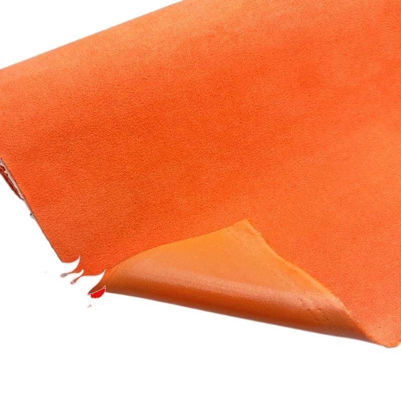 Headliner Fabric,Van Carpet Lining Thickend Self-adhesive Suede Fabric For Upholstery Car Interior Sewing Cloth Four Sided Elastic Wearable(Orange)