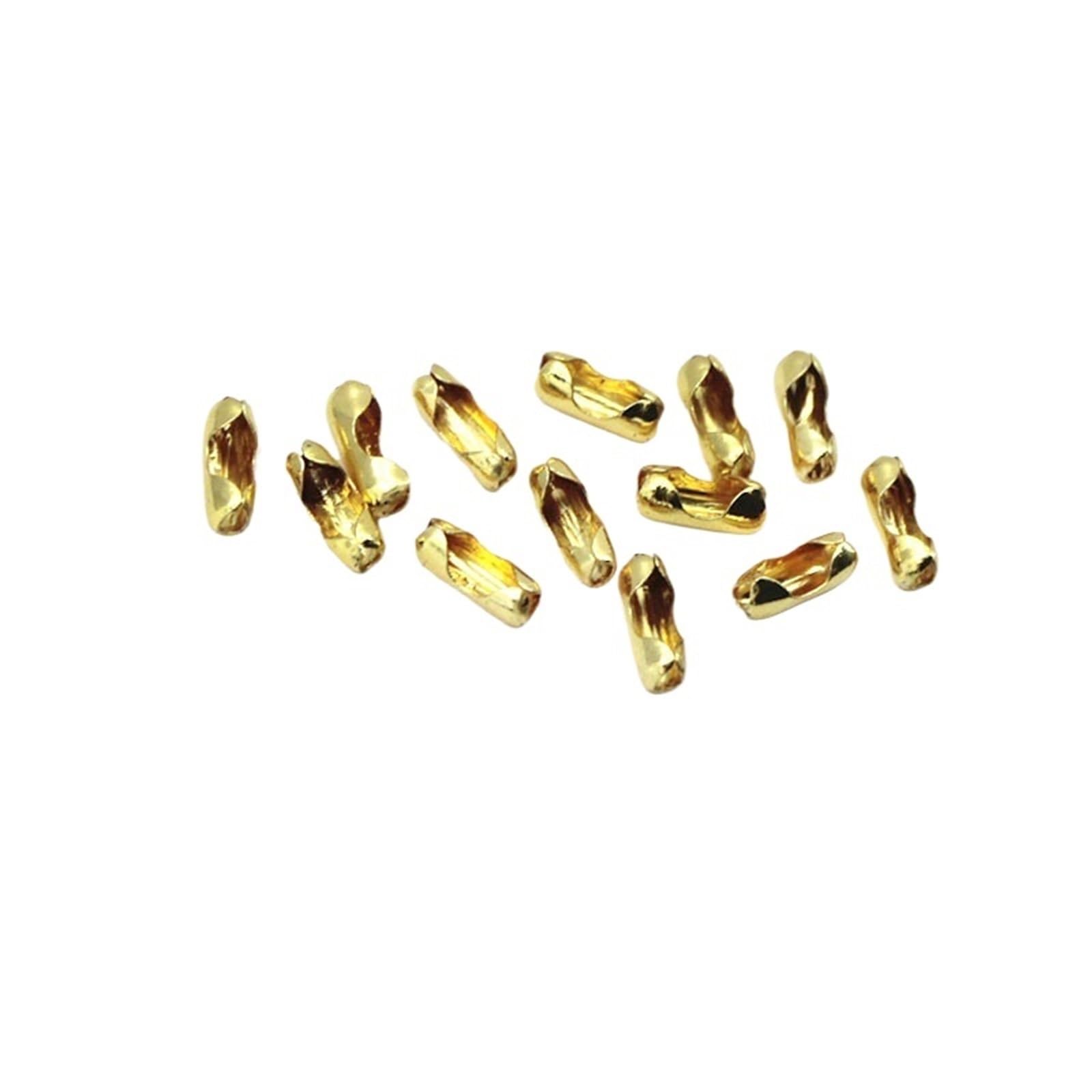 Catene Catena con perline a sfera in acciaio inossidabile for creazione di gioielli Ciondolo fai da te 10 metri(1.5mm clasp 100pcs)