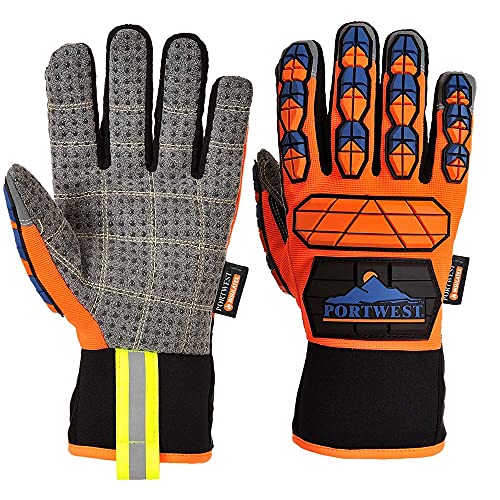Portwest Aqua-Seal Pro Glove, Size: XXL, Colour: Orange/Blue, A726O4RXXL, Orange / Blue