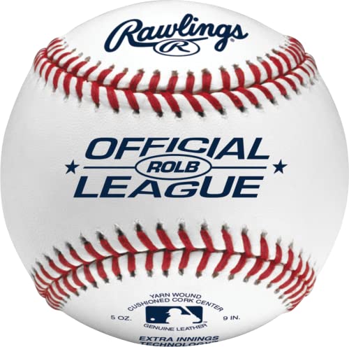 Rawlings | OFFICIAL LEAGUE Baseballs | Tournament Grade | ROLB | Youth/14U | Game/Practice Use | 12 Count