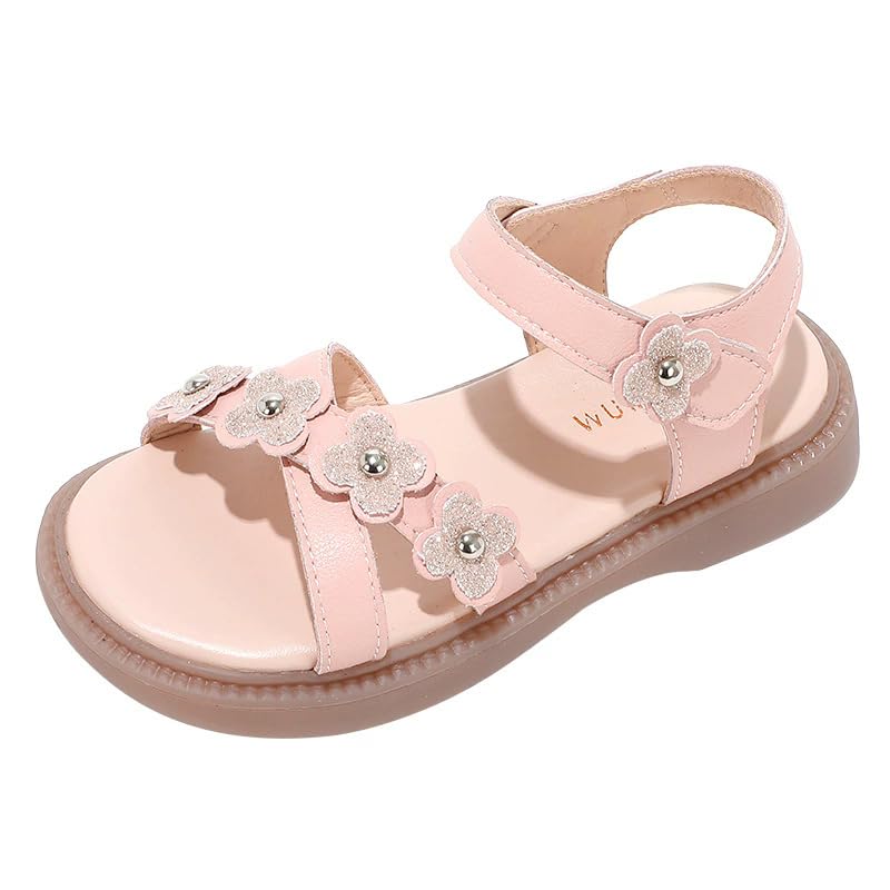 Girls Sandals Flowers Hearts Flats Cute Dress Shoes Party Wedding