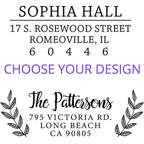 Custom Address Stamps Self Inking Or Wood Handle 20+ Designs To Choose From! Return Address Stamp Stamper Self Inking Personalized Customized Stamp Return Address Floral Wedding Script Labels Mail #TOP3