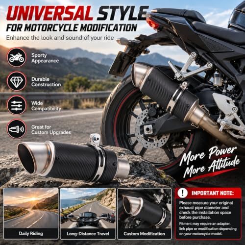 KJTYSDM Carbon Slip-On Muffler