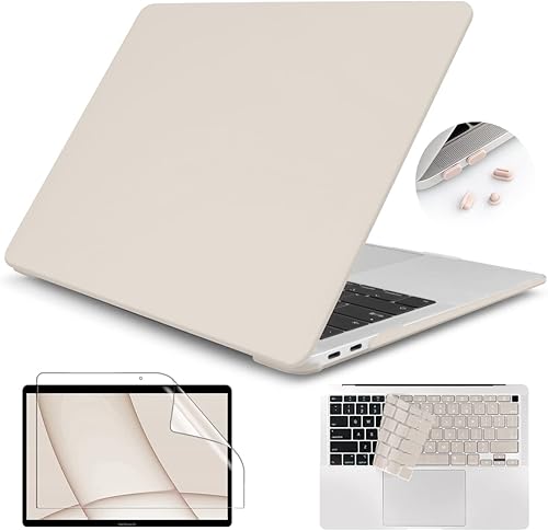 Teryeefi Funda para MacBook Air de 13 pulgadas 2020 2021 2019 2018 versión A2337 M1 A2179 A1932, carcasa rígida esmerilada y cubierta de teclado y