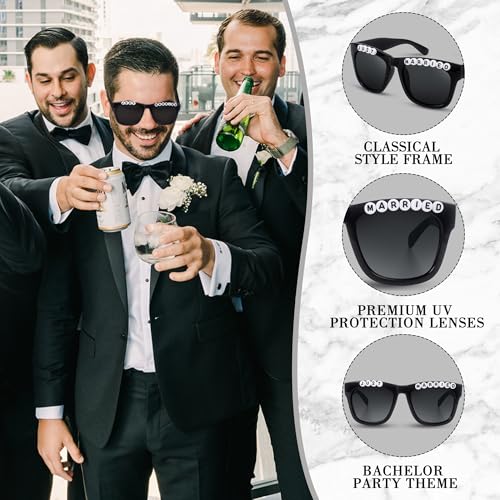 Edussy Bachelor Party Decorations Groom Sunglasses2