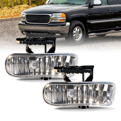 OKSIWA Halogen Fog Lights-For 1999-2002 GMC Sierra/2000-2006 GMC Yukon, Fog Light Assembly Replacement ,Direct fit,Easy to Install,Waterproof,Exclude Wiring Harness