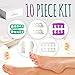 Gel Toe Stretcher & Separators - Best Value Pack of 10 Spacers for Instant Therapeutic Foot Pain Relief from Bunions, Hammer Toes and More - Silicone Pal - Pedicure Tools