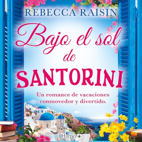 Diseño de la portada del título Bajo el sol de Santorini