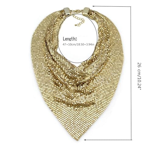 Woman Alloy Scarf Wedding Masquerade Neck Scarf Lightweight Scarf With Sequins For Banquet Decorative Supplies Alloy4