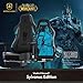 GTPLAYER World of Warcraft Edition Video Gaming Chair, Ergonomic Computer Chairs with Footrest and Adjustable Armrest, Height Adjustable Desk Chair with Speakers for Office & Gaming, Blue