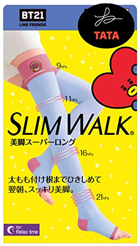 スリムウォーク 美脚スーパーロング BT21デザイン TATA MLサイズ 着圧 レギンス