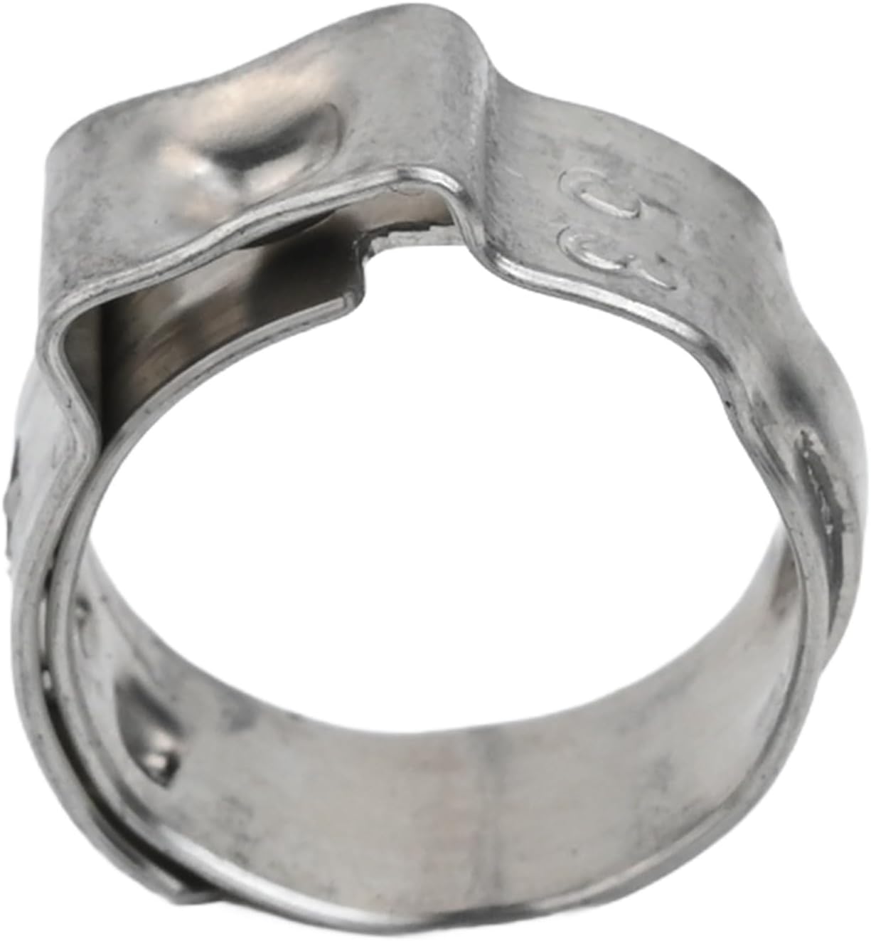 25pcs 304 Steel Hose Clamps – Single Ear Stepless Clamp Rings Plumbing, DIY & Automotive Hoses (5.3–16.6mm Diameter, Smooth Inner)(15.3MM)