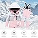 Kids Snow Suit Ski 2 Piece Snowsuit Tween Girls Boys Hooded Jacket and 𝗕𝗶𝗯 Overalls Snowboard Set (Pink, 9-12 Years)