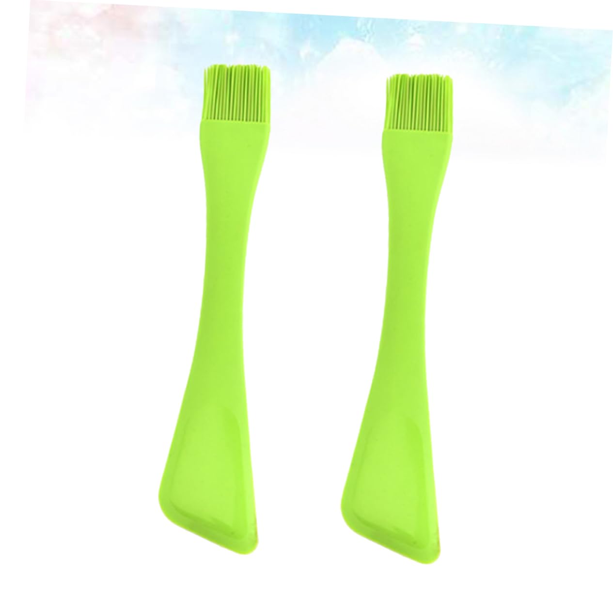 HEMOTON Cooking Tool Set 2-piece Silicone Baking Brush Spatula Pastry Brush for Butter Glaze Non-stick Reusable for Baking Kitchen