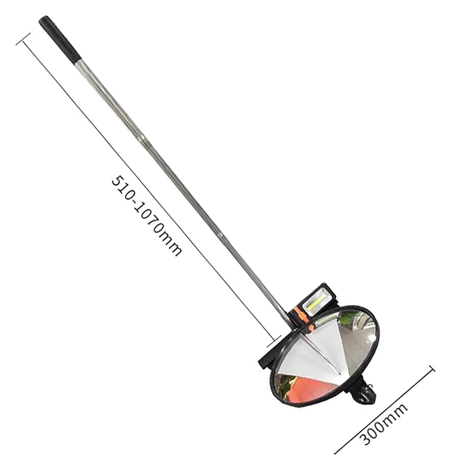Specchi di Ispezione, Specchietto Telescopico, Specchio Convesso telescopico, riflettore Multifunzionale con luci LED e Ruote girevoli